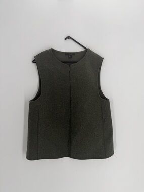 Cos Sleeveless Wool Mix Vest In Khaki Green